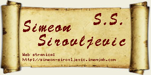 Simeon Sirovljević vizit kartica